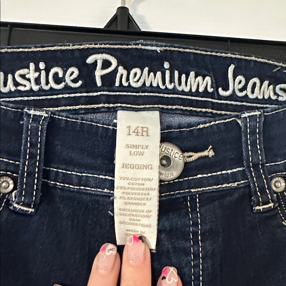 Justice Women's Dark Blue Skinny Jeans